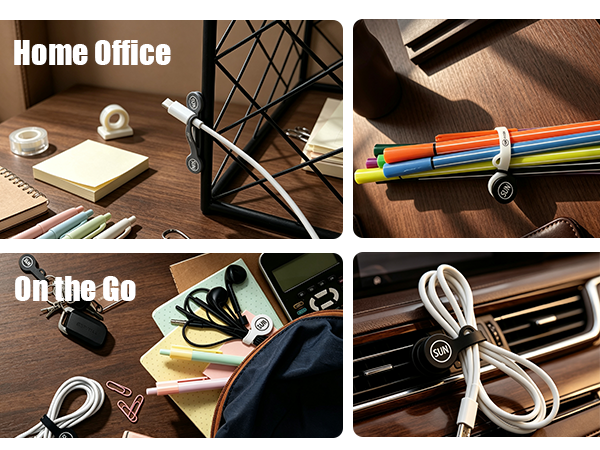 cable clips organizer magnetic cord warps