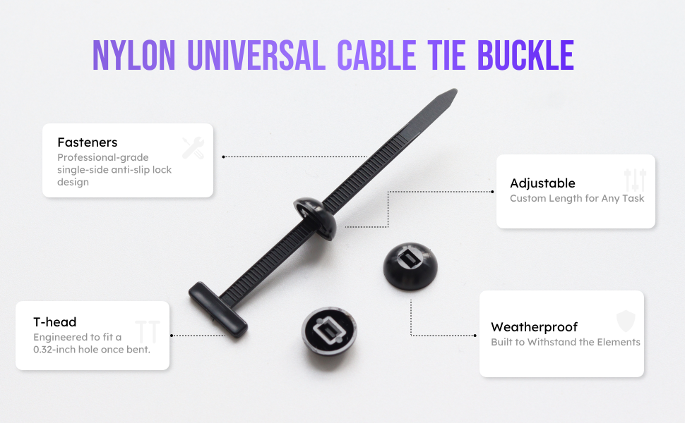 cable management kit button pins zip tie mounts car door unlocking kit nylon strap cable clip