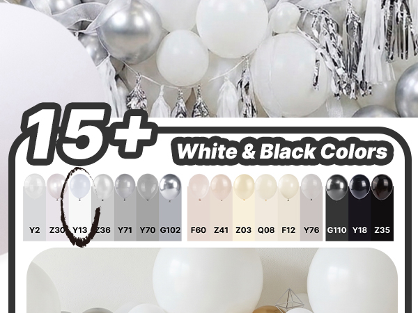White balloons