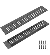 Antrader 10 x 2 Inch Aluminum Air Vent Cover for Cabinet Closet Door,Gray | 2Pcs Double Sided Ven...
