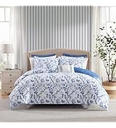 Laura Ashley - Queen Comforter Set, Soft & Reversible Cotton Bedding, Medium Weight for Year Roun...