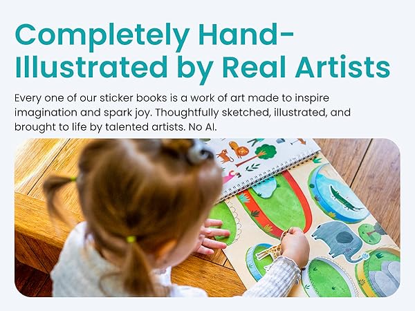 Completely hand-illustrated by real artists