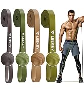 LEEKEY Pull Up Assistance Bands,Muit Levels Resistance Bands for Senior/Adults,Exercise Bands wit...