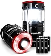 SSAV 2 Pack LED Camping Lantern, Flashlight, LED Lanterns, Suitable Survival Kits for Hurrican...