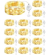 Brightown 14 Pack LED Fairy Lights Battery Operated String Lights, 7ft 20LED Waterproof Silver Wi...
