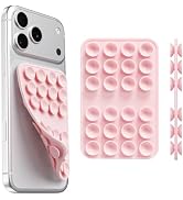 Upgraded Double Sided Silicone Suction Cup Phone Case Mount, Light Pink | Removable Sticky Phone ...