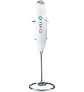 Tenzo Electric Matcha Whisk and Milk Frother (Batteries Included) - Handheld Foam Maker for Match...