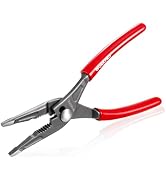 WORKPRO 8-Inch Slip Joint Pliers, Long Needle Nose Pliers CR-V Steel | Comfortable Grip Handles, ...