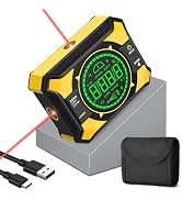 YGiTK Magnetic Digital Angle Gauge with Dual Laser (Level Class 2, Output<5mW), Type-C Rechargeab...