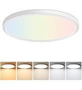 Brightever LED Flush Mount Ceiling Light, 12 Inch 24W Ultra Slim 0.67 Inch Kitchen Lighting Fixtu...