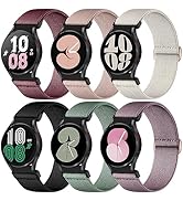 Charlam 6 Pack Bands Compatible with Galaxy Watch 7 6 5 4 Band 40mm 44mm/Samsung Watch 5 Pro 45mm...
