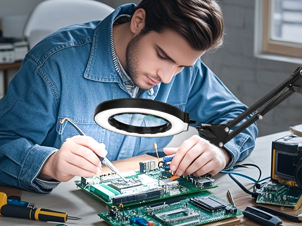 Repair soldering jewelry magnifying glass with light magnifying glass light