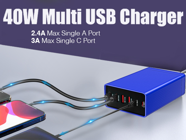 multi USB charger station