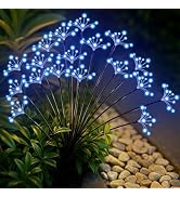 Slyuexu Solar Garden Lights 2 Pack Waterproof Swaying Starburst Light Solar Outdoor Lights for Ya...