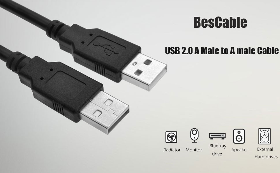 USB 2.0 A Male to A Male Cable