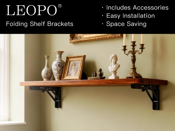Foldable Heavy Duty Triangle Collapsible Wall Mounted Brackets