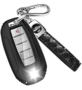 MILD EAST for Infiniti Key Fob Cover with Keychain, 3 4 5 Button Car Key Case for Q50 Q60 QX60 QX...