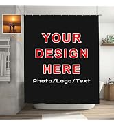 OHAJPAK Personalized Shower Curtain Custom Bath Curtain with Image Polyester Fabric Waterproof Cu...