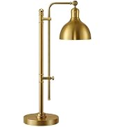 PARTPHONER Industrial Adjustable Desk Lamp for Home Office, Farmhouse Table lamp 29''-38'', Rusti...