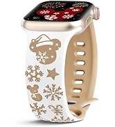 Girovo Christmas Cartoon Band Compatible with Apple Watch Bands for Women 40/38/41/42/44/45/46/49...