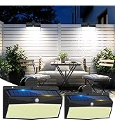 Peasur 2 Pack 368 LED Clip On Solar Lights Outdoor, Motion Sensor Lights with 3 Modes, Solar Secu...