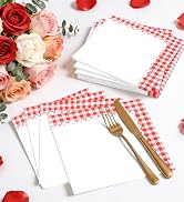 red gingham cocktail napkins paper dessert beverage napkins disposable red checkered party napkins