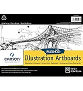 Canson Plein Air Illustration Smooth Art Board Pad for Ink, Markers and Pencils, 9 x 12 Inch, Set...