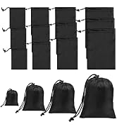 iMucci 12/24Pcs Drawstring Bag Waterproof sack Nylon Bag for Gym Traveling…