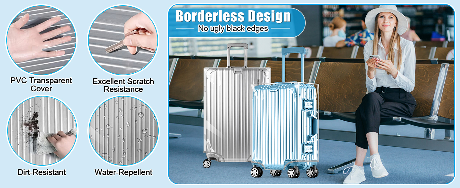 Clear PVC Suitcase Cover
