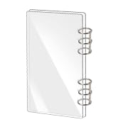 SBYURE A6 Binder 6-Ring Clear Acrylic Binder Notebook Cover A6 Planner Budget Binder Loose Leaf F...