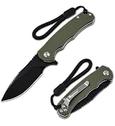 ROMANTICIST Folding Pocket Knife - 2.95" D2 Steel Blade & Non-Slip G10 Handle - Pocket Knife for ...