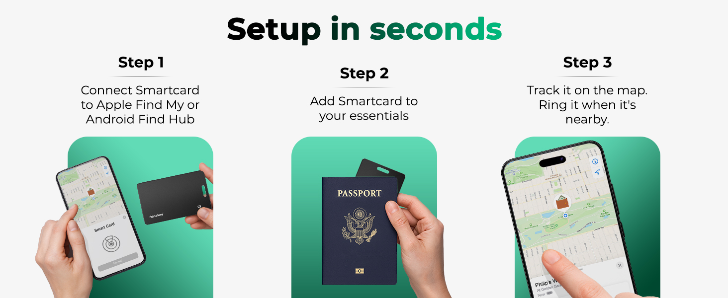 Easy to setup wallet tracker best Valentine day gift card wallet tracker, passport tracker