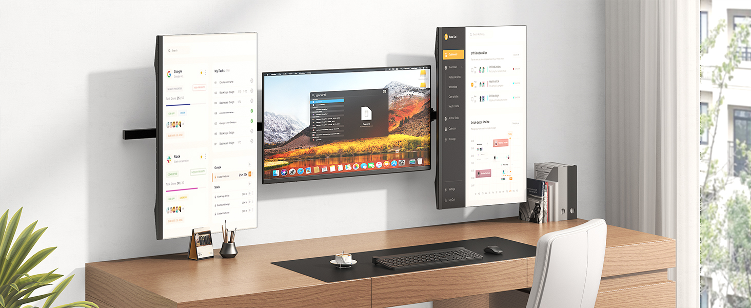 triple monitor arm