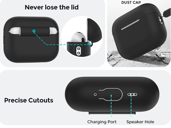 AirPods Pro 3 Case Cover (2025) with Cleaning Kit Soft Silicone AirPods Pro 3rd Generation Case