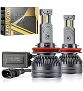 Ligrel H11/H8/H9/H16 Fog Light Bulbs - 13,000LM Super Bright 6500K White, 800% Brighter Than Halo...