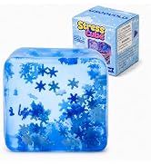 Squishy Ice Cube Fidget Toy, Sugar Ball Squishy Cube for Kids Adults, Soft Squishies Stress Relie...