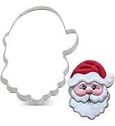 LILIAO Christmas Santa Face Cookie Cutter - 3.4 x 4.3 inches - Stainless Steel