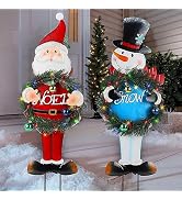 Juegoal 2 Pack Lighted Christmas Outdoor Decorations, 30