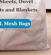 6 Pack XXL Mesh Laundry Bag for Washing Machine, 24x24 Inch Large Honeycomb Delicates Laundry Bag...