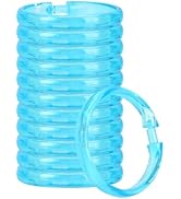 Qulable Shower Curtain Rings-12 Pack- Plastic Shower Curtain Hooks O-Shaped Rings Hook Glide Easi...