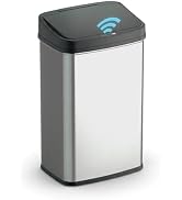 Ninestars Automatic Touchless Infrared Motion Sensor Trash Can, 13 Gal 50L, Stainless Steel Base ...