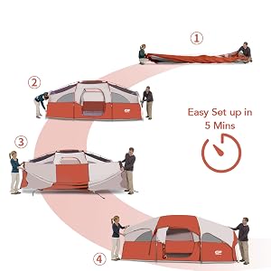 Tent tents for camping coleman 6 8 10 person family Dome cabin waterproof portable easy set hiking