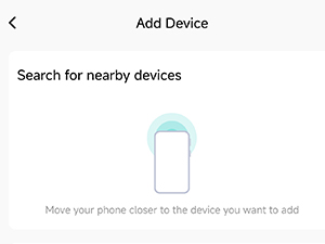 Search for nearby device