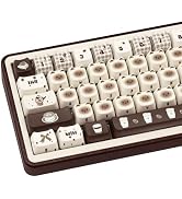 COOMICKEY 133 Keys PBT Keycaps 60 65 75 100 Percent, Mao Profile Dye Sublimation, Cute Cat Custom...