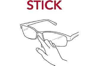 Install instructions: Stick. rubber clear aviators reading cushion wax non screw kids guard gel soft