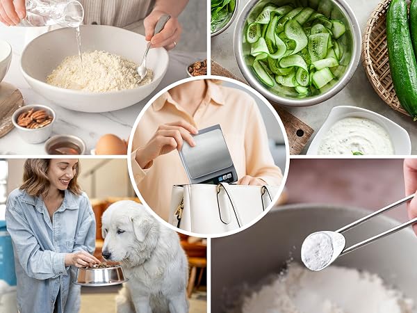 BOMATA 0.1g Food Scale, 13lb Digital Kitchen Scale with Removable Stainless Steel Pan