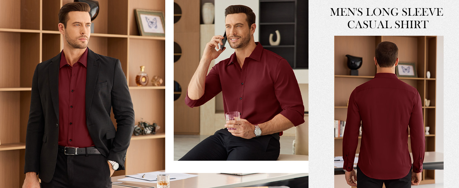 mens long sleeve casual shirt