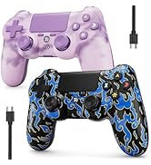 Controller for PS4, Wireless Controller 2 Pack for Sony PlayStation 4/Slim/Pro, with 6-Axis Motio...