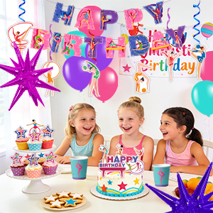 gymnastics birthday decorations