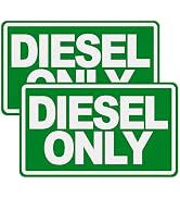 NYTKL 2 PCS 5" X 3" Diesel Only Decal, Reflective Diesel Only Sticker Sign for Fuel Tank, Weather...